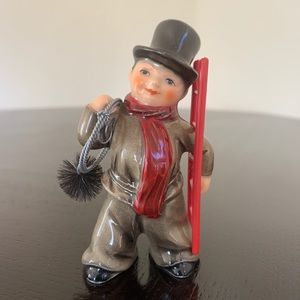 GOEBEL Chimney Sweep Man Red Ladder Black Broom Top Hat Figurine West Germany